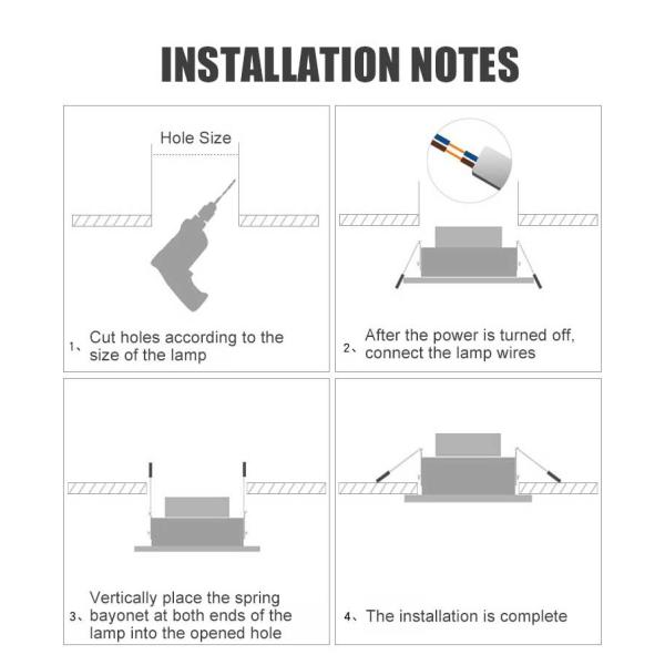 Round Square Surface Mount Led Skd Panel Light Aluminium Rohs Led Ceiling Light Frameless Slim Adjustable Recessed Pane
