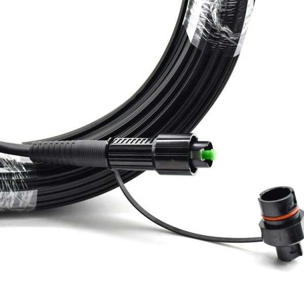 G657A2 FTTH Drop Cable Pigtail 50m IP68 OSP Huawei Mini SC APC Pre Connectorized