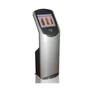 Countertop touchscreen queue bank restaurant menu hotel self service ordering kiosk service with card reader holder