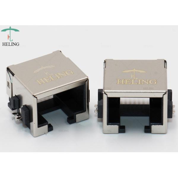 Through Hole Low Profile RJ45 , Tab Up Female Lan SMT RJ45 Waterproof Connector