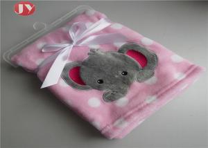 Quality 100% Polyester Embroidery Warm Baby Blanket Super Soft Coral Fleece Baby Blanket for sale