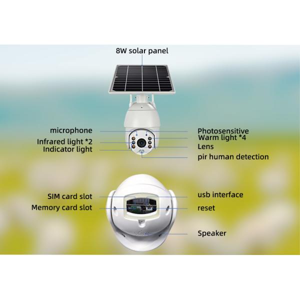 4MP WiFi Battery Security Camera 15600mAh Battery Powered PTZ Camera