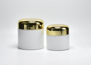 JG-AD(2), 15ml 50ml 100ml cylinderic opal white glass cosmetic jars with dome cap, glass primary cosmetic packaging