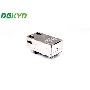 Quality DGKYD411Q200DB2A2DPC057(5G) TAB UP 33mm 5G RJ45 Ethernet Connector With Metal Shield for sale