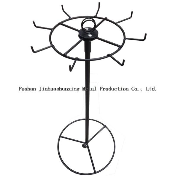 550mm Height 100mm Width Rotating Display Rack With Hooks