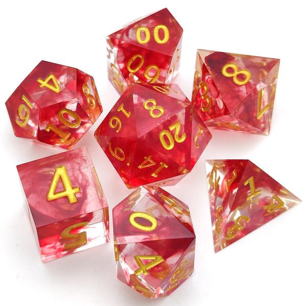 Buy OEM Sharp Edge Resin RPG Dice 7 Pcs Hand Poured For Pathfinder at wholesale prices