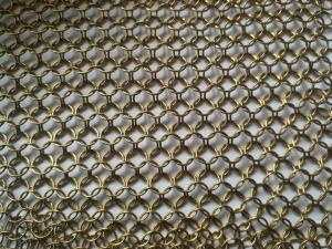 Quality Chainmail Ring Decorative Metal Mesh Drapery For Shopping Mall Hotel Decoration for sale
