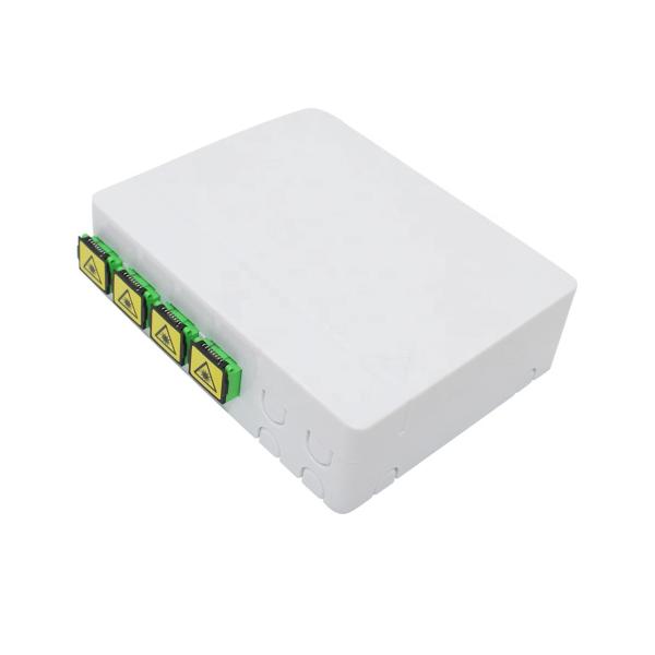 4C Wall Socket PC ABS 4 port Fiber Optic Termination Box 100*80*30mm