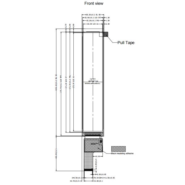IPS KADI 7 Inch Color TFT LCD Display RGB 280x1424 Dots MIPI Interface