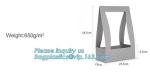 Custom paper bag with handle coated white paper bag printing pattern flower