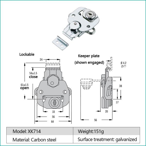 Carbon Steel K5 Rotary Draw Latch For Box Equipment And Ship