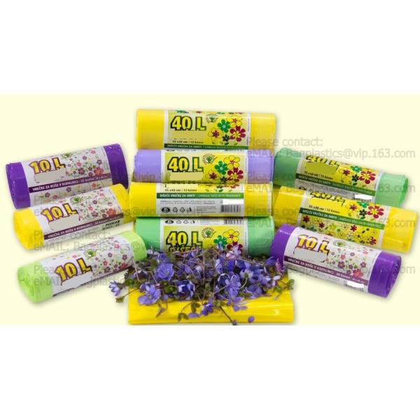 Biodegradable Compostable Bathroom 15 Liter Lavender Scented Mini Wastebasket Can Liners for Home Office Bins, 200 count