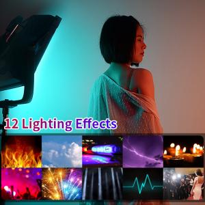 Quality 3200K Photo Video Studio Light Kit 50000lm LED Panel Light Remote Control HSI mode for sale