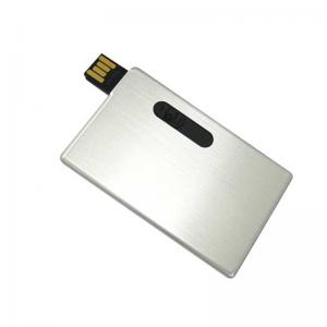 Quality Aluminum USB Business Card Memory, Push Chip Metal USB Card Drive Engraving Logo for sale