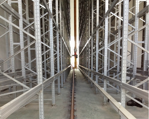 Steel Structure Large ASRS Racking System / Blue Color Heavy Duty Pallet Racks