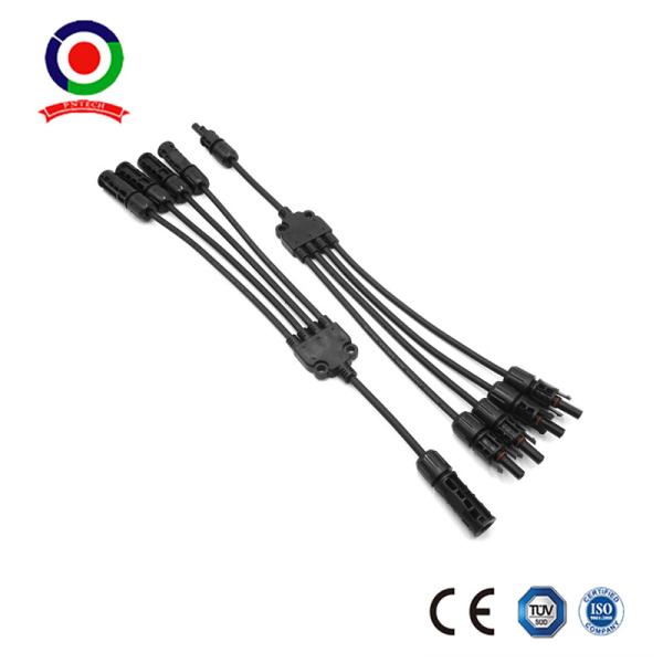 Buy TUV Solar Cable Parallel Connector 4 To 1 Y Branch PV Connector For Solar System at wholesale prices