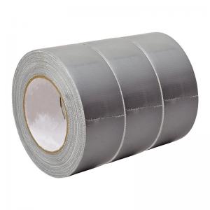 China Heavy Duty Synthetic Rubber Fabric Gaffer Tape Waterproof Silver Duck Cloth Tape For Carpet on sale