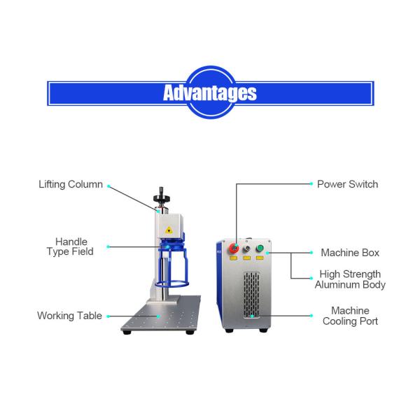 Desktop Handheld Fiber Laser Marking Machine Portable Laser Etcher For Metal