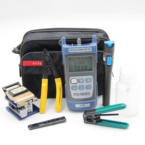 Buy FTTH Fiber Optic Tools Kit Power Meter Optical Power Meter cleaver at wholesale prices