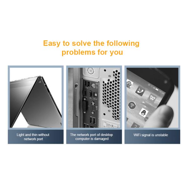 USB C Female to Ethernet Port Adapter 10/100/1000 Mbps Speed for Fast Network Connection