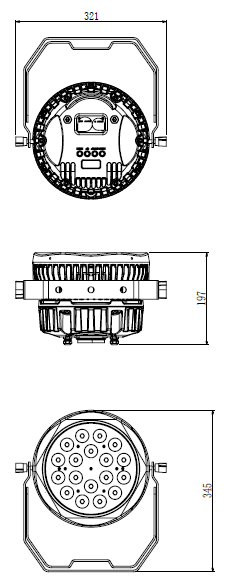 Private tooling LED parcan stage light 120W 6-in-1 RGBWAUV with Best Color Mixing
