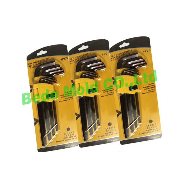 Cr-Mo Steel Ball End Hex Key Screwdriver Hex Spanner Inch / Metric Extended Length