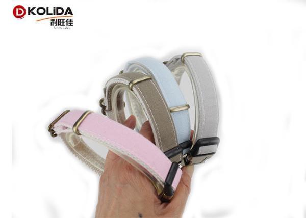 Buy Durable Canvas Adjustable Dog Collar 4 Colors With Harness Belt Traction Rope at wholesale prices