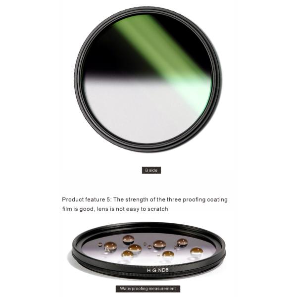 Round 4.75mm frame GND 49mm Camera Lens Filters