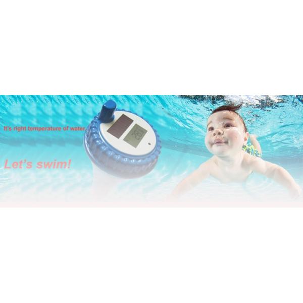 Portable Solar Pool Thermometer With Data Logger Outdoor Temperature Range -40 To 60 °C