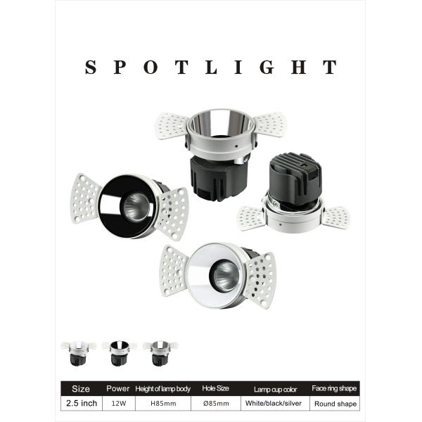 3000k Low Glare Led Downlight , IP44 Adjustable Surface Mounted Downlight