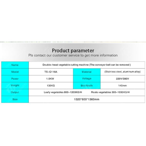 2.25kw 1000kg/h Commercial large double - head vegetable cutting machine multi-functional dicing silk section machine