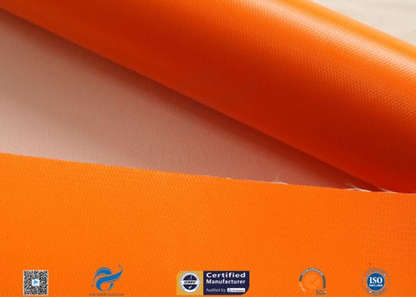 Buy Thermal Insulation Materials 0.45mm One Side Orange Silicone Coated Fiberglass Fabric at wholesale prices