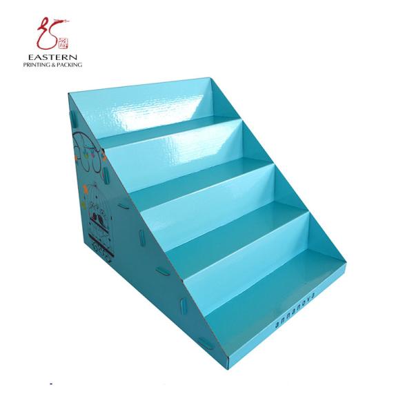 Buy SGS Custom Cardboard Floor Displays With Glossy Lamination at wholesale prices