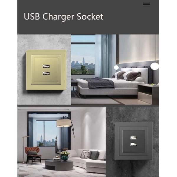 Laffey USB Charger Socket , Dual Usb Wall Socket 100-240V AC