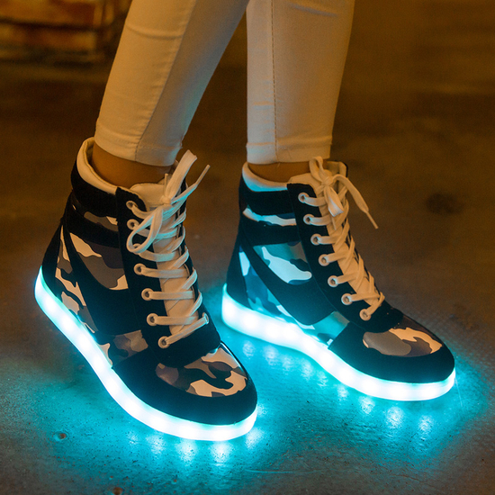 App Control Rechargeable LED Sneakers Color Changing Slowly Full Size Range