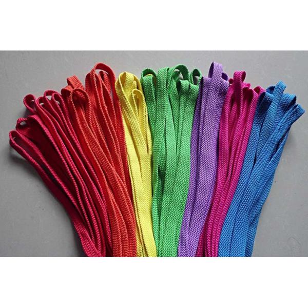 Buy 15mm Flat Waxed Polyester Cord Elastic Rope Cord Elastic Drawstring at wholesale prices