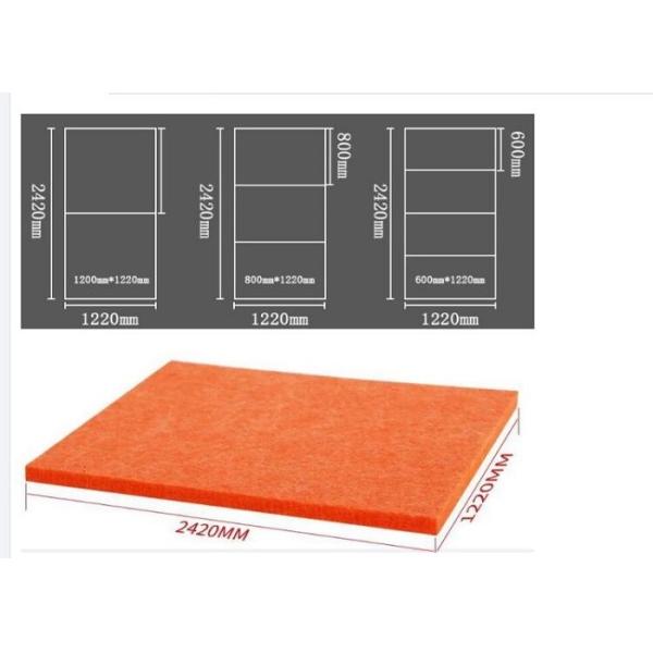 Perforated Polyester Fiber Acoustic Panel / Acoustic Felt Wall Panels Diffuser