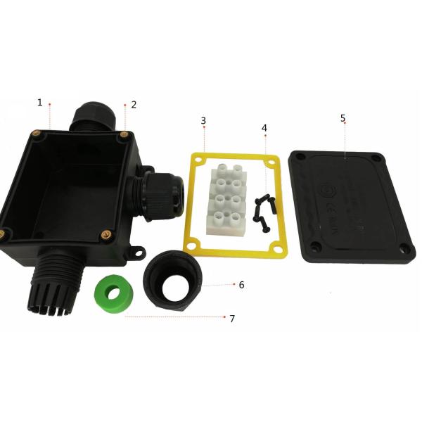 IP68 Waterproof Junction Box Weatherproof Outlet Box 3 Channel 450V T Type