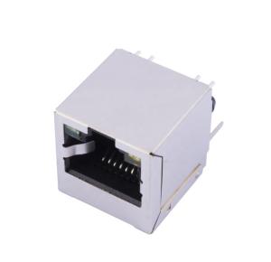 Quality Vertical Rj45 Shielded Connector 8P8C With LED Light for sale