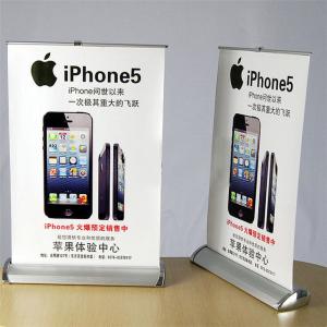China Aluminium Portable Table Retractable A3 + A4 Mini Table Top Banner Stand Roll Up Display on sale