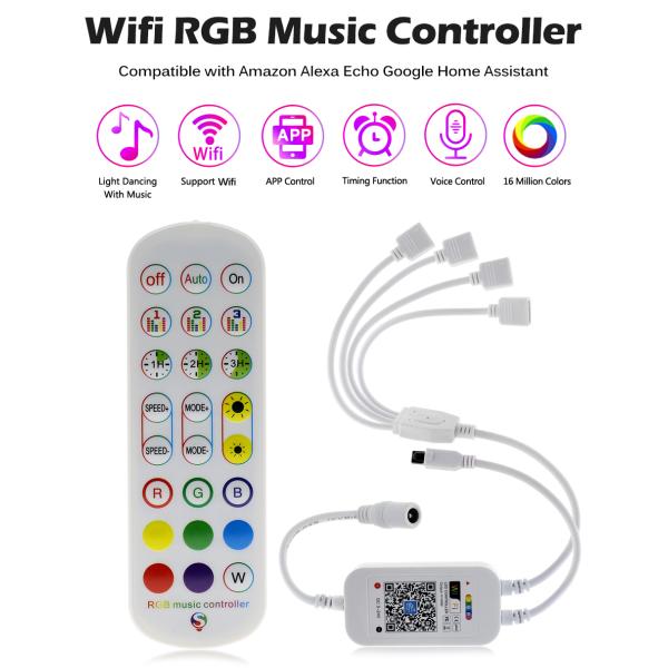24 Keys LED Strip Smart Controller IR Remote Wifi Control For RGB Strip Light