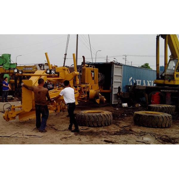 Used Caterpillar 140h Motor Grader Japan Grader 123KW With 6 Cylinder