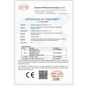 Ingscreen Technology Limited Certifications