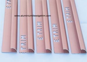 Quality Smooth Matt Anodized Aluminium Curved Edge Tile Trim With Red Copper for sale