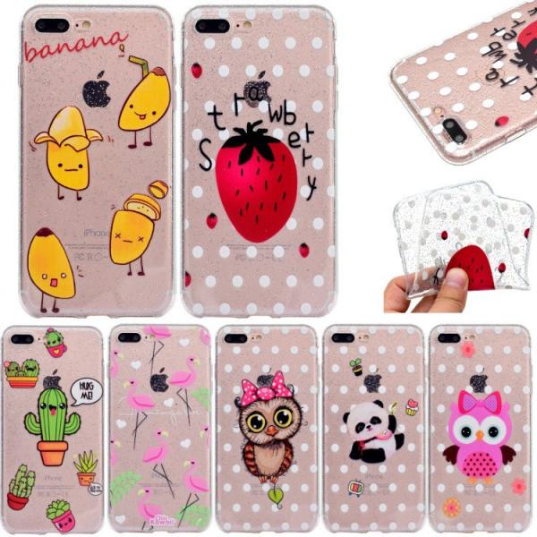 Buy Bling Glitter Transparent Soft TPU Phone Case For iPhone 7 8 Plus Sparkling Stars Shinning Clear Phone Back Case at wholesale prices