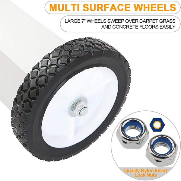 Convenient Push-Type Magnetic Pick Up Sweeper with 30-50 Lbs Pull Force and Wheels