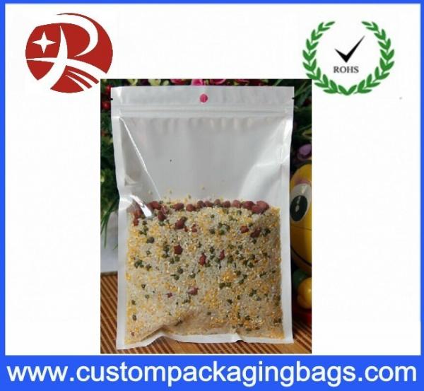 Buy Resealable Plastic Ziplock Bags Food Packing oil proof Pure Front Transparent at wholesale prices