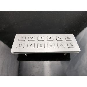 Quality higher quality 6X2 Layout numeric Metal Keypad With 12 flat key buttons for access control for sale