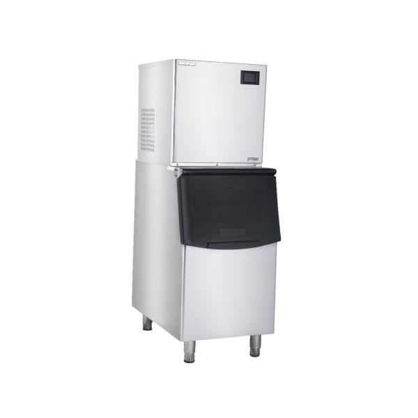 Silver Exterior Surface Ice Cube Maker Machine Large Ice Capacity SS304 Shell