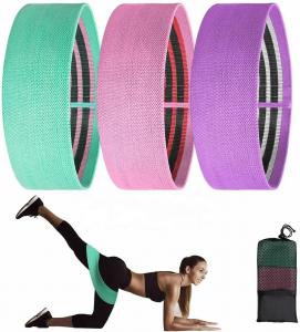 China 66cm Fabric Resistance Bands Loop Set for Weight Lifting Exercise on sale